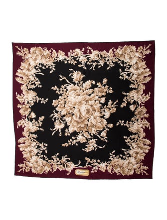 Dolce & Gabbana Silk Floral Print Scarf