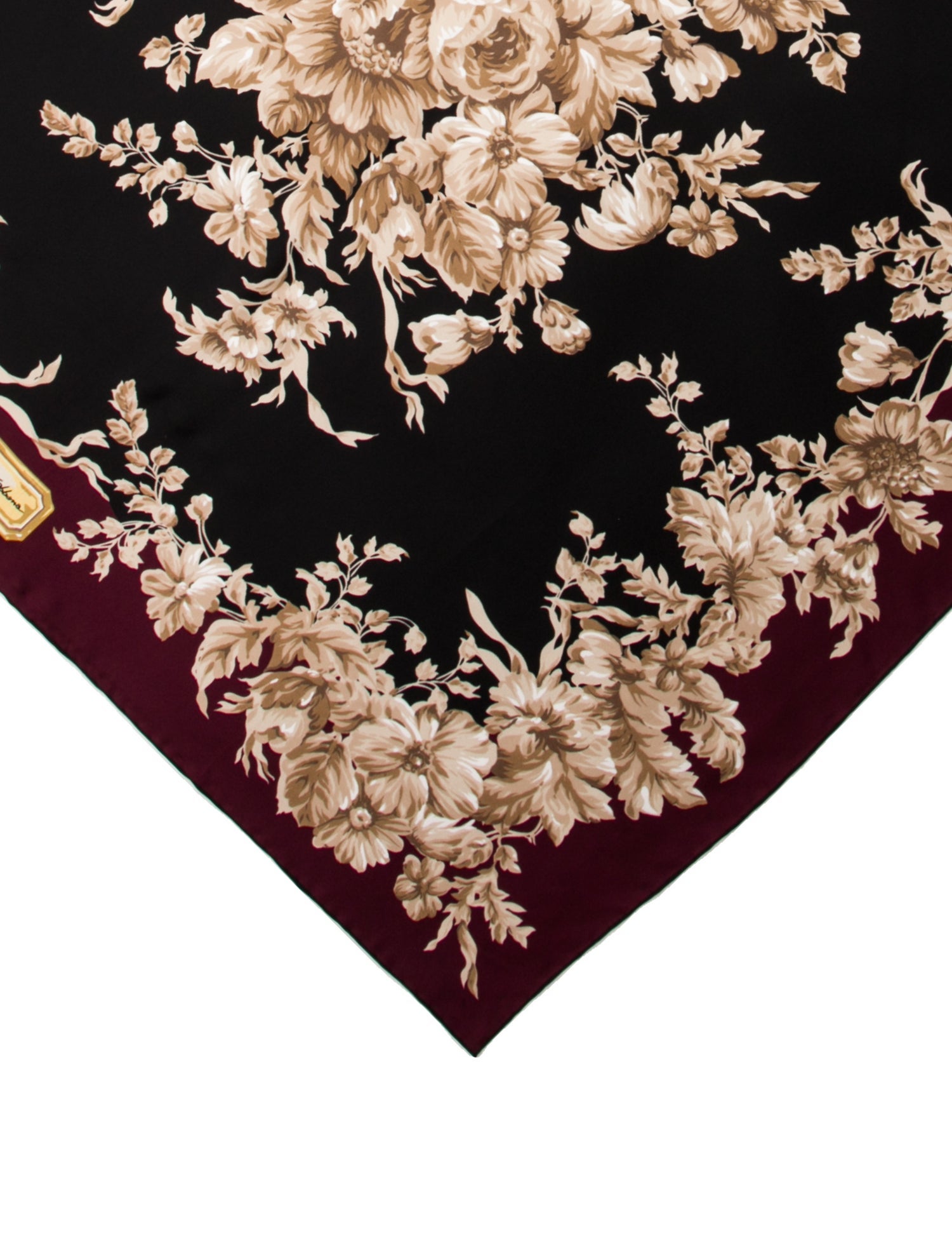 Dolce & Gabbana Silk Floral Print Scarf