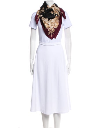 Dolce & Gabbana Silk Floral Print Scarf