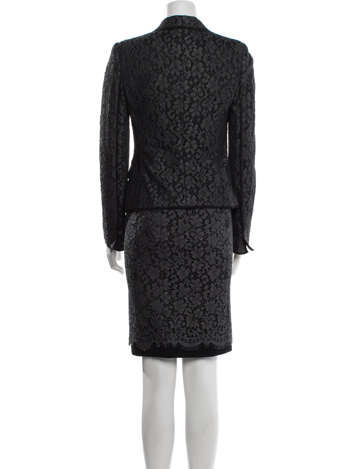 Dolce & Gabbana Lace Pattern Skirt Suit