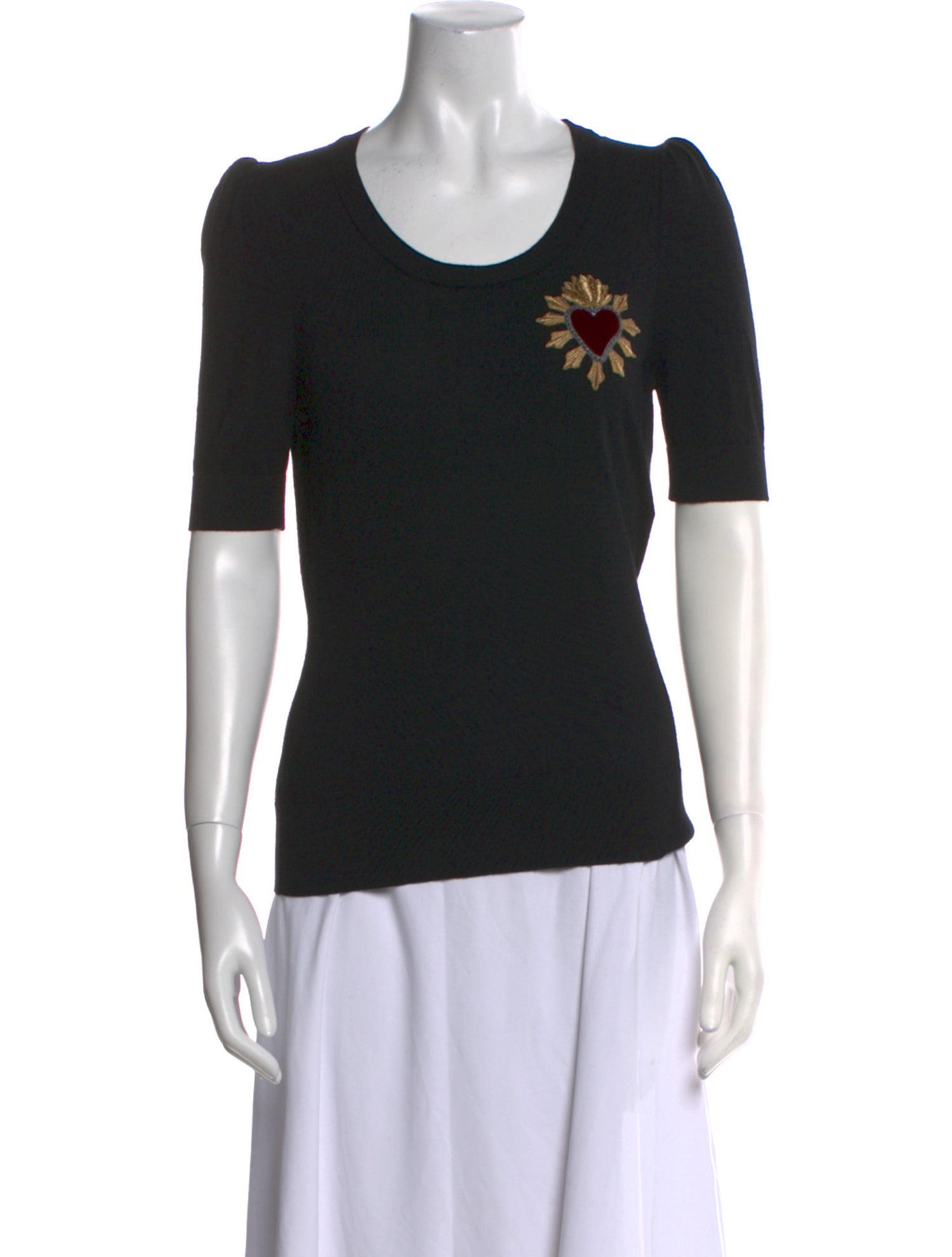 Dolce & Gabbana Virgin Wool Graphic Print Sweater