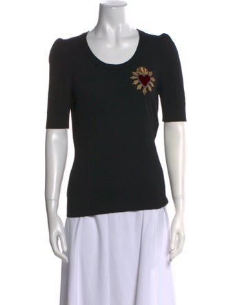 Dolce & Gabbana Virgin Wool Graphic Print Sweater