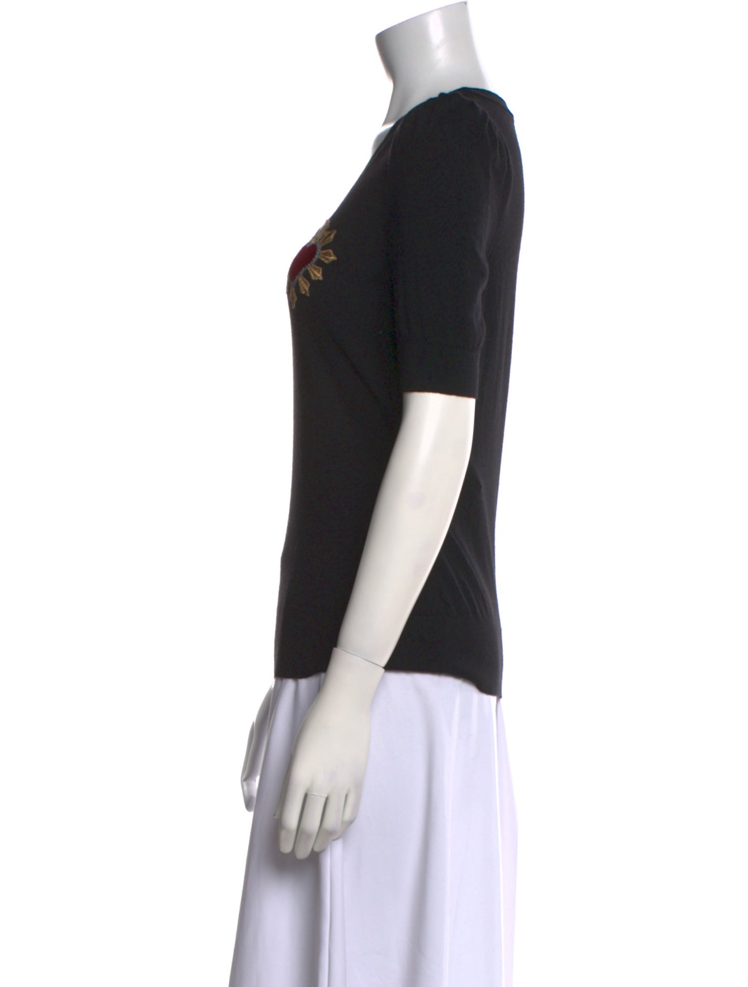 Dolce & Gabbana Virgin Wool Graphic Print Sweater