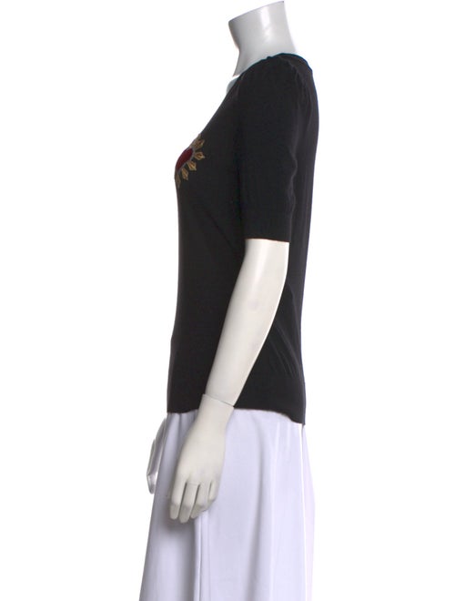 Dolce & Gabbana Virgin Wool Graphic Print Sweater