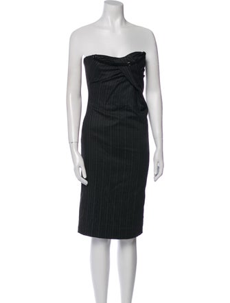 Dolce & Gabbana Strapless Midi Length Dress