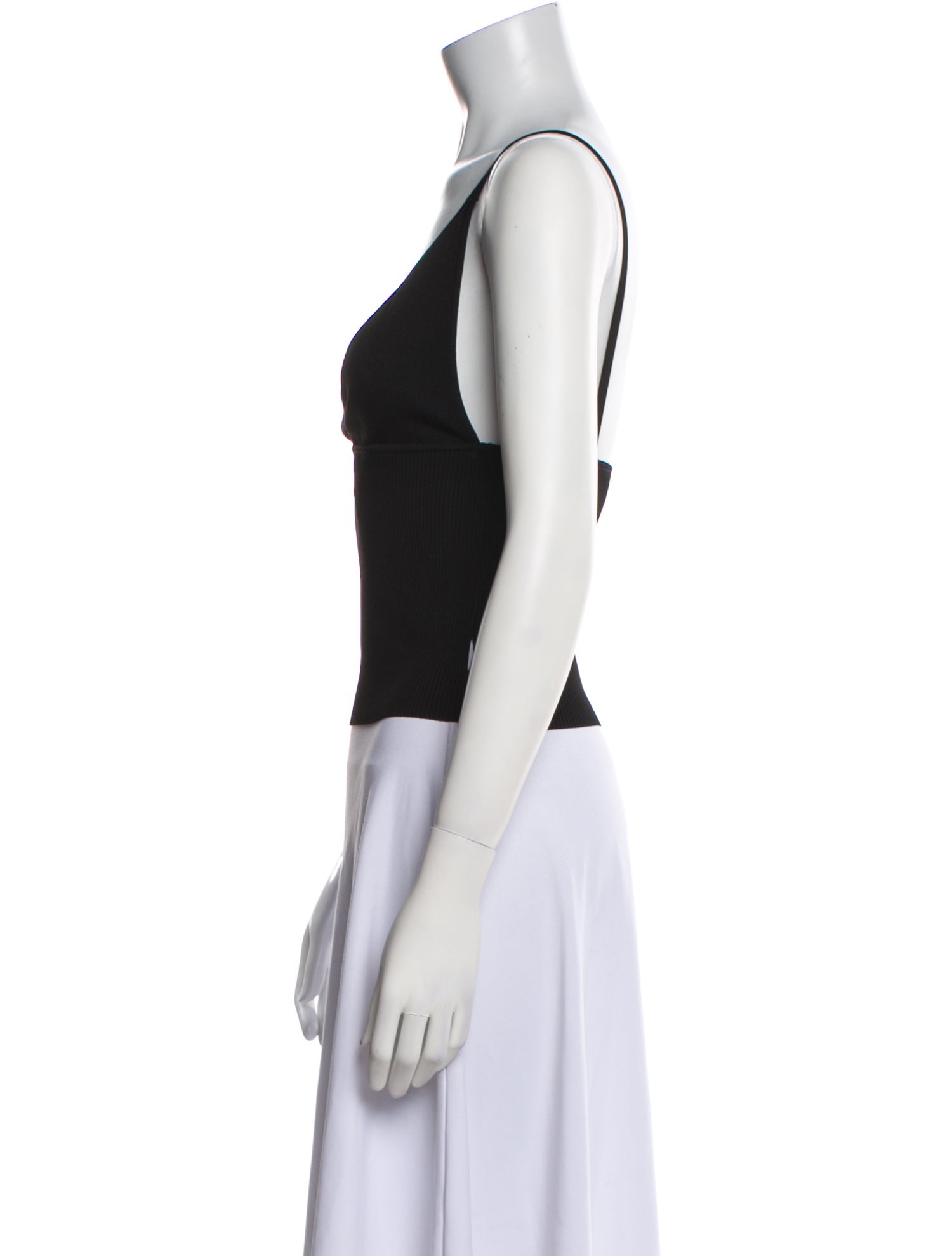 Dolce & Gabbana V-Neck Sleeveless Crop Top