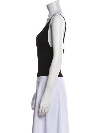 Dolce & Gabbana V-Neck Sleeveless Crop Top