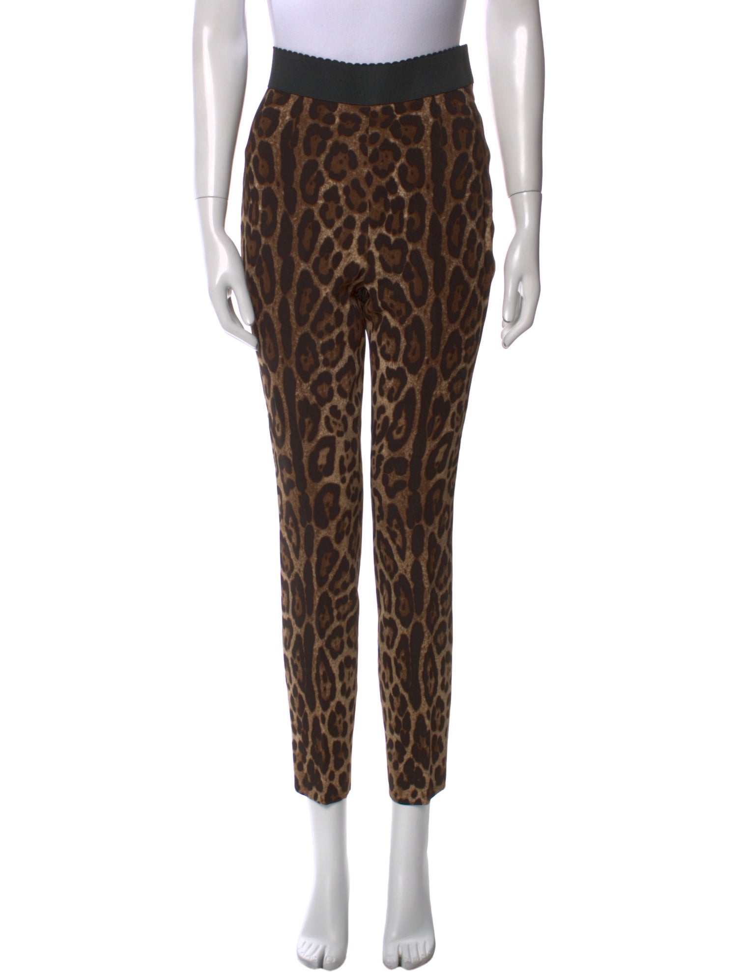 Dolce & Gabbana Animal Print Skinny Leg Pants