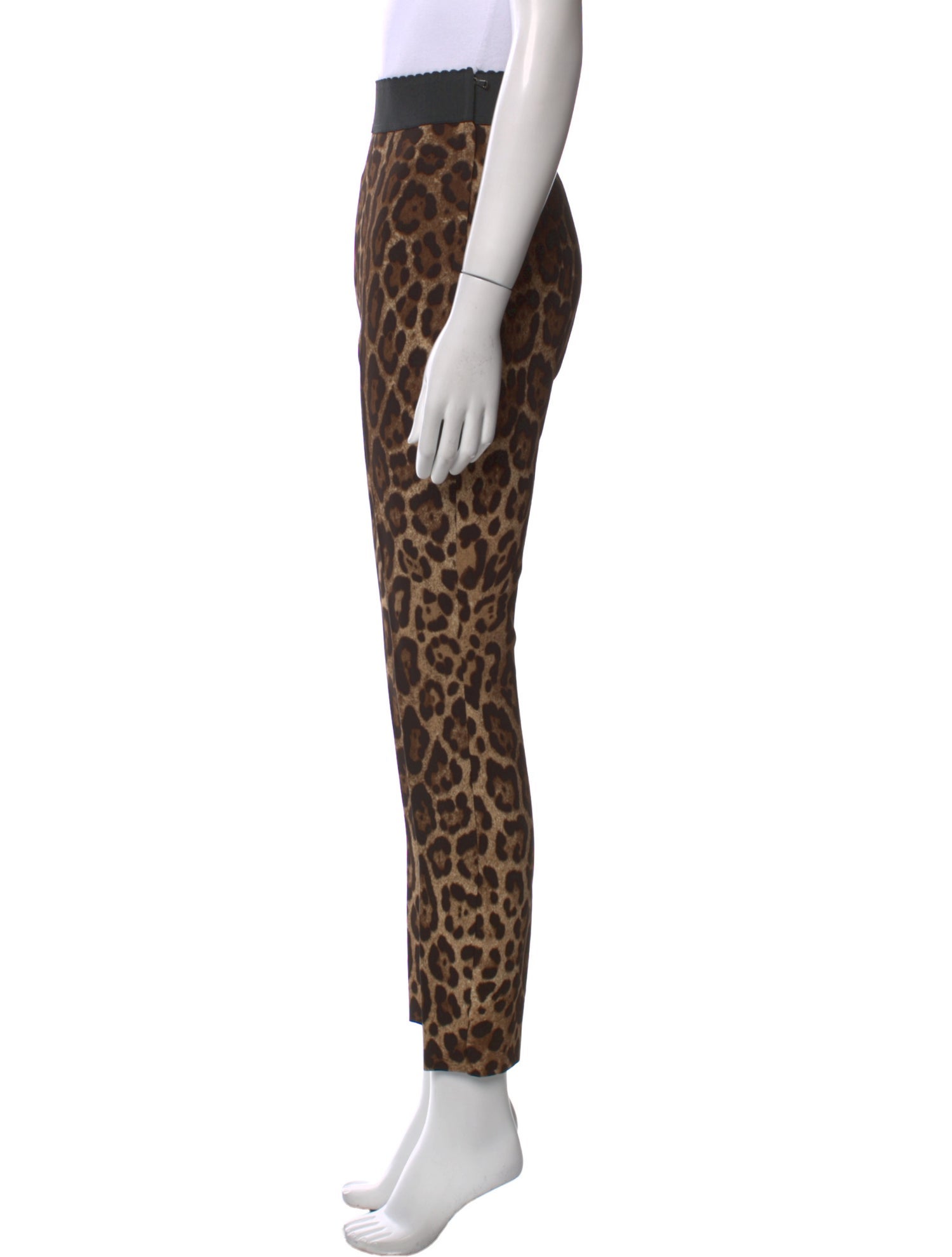 Dolce & Gabbana Animal Print Skinny Leg Pants