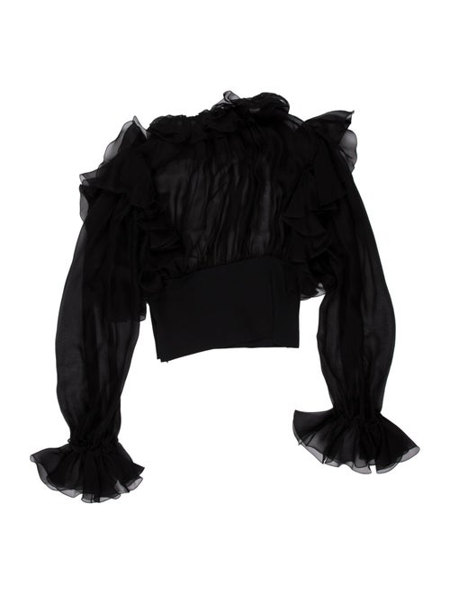 Dolce & Gabbana Silk Strapless Blouse