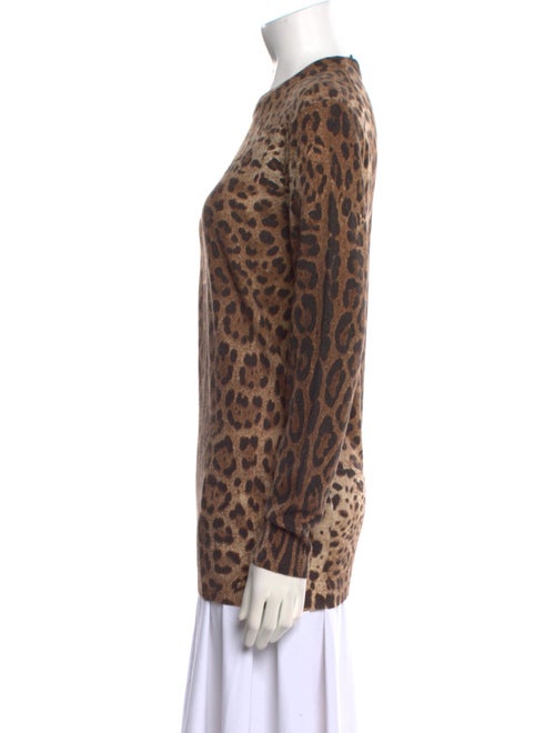 Dolce & Gabbana Cashmere Animal Print Sweater