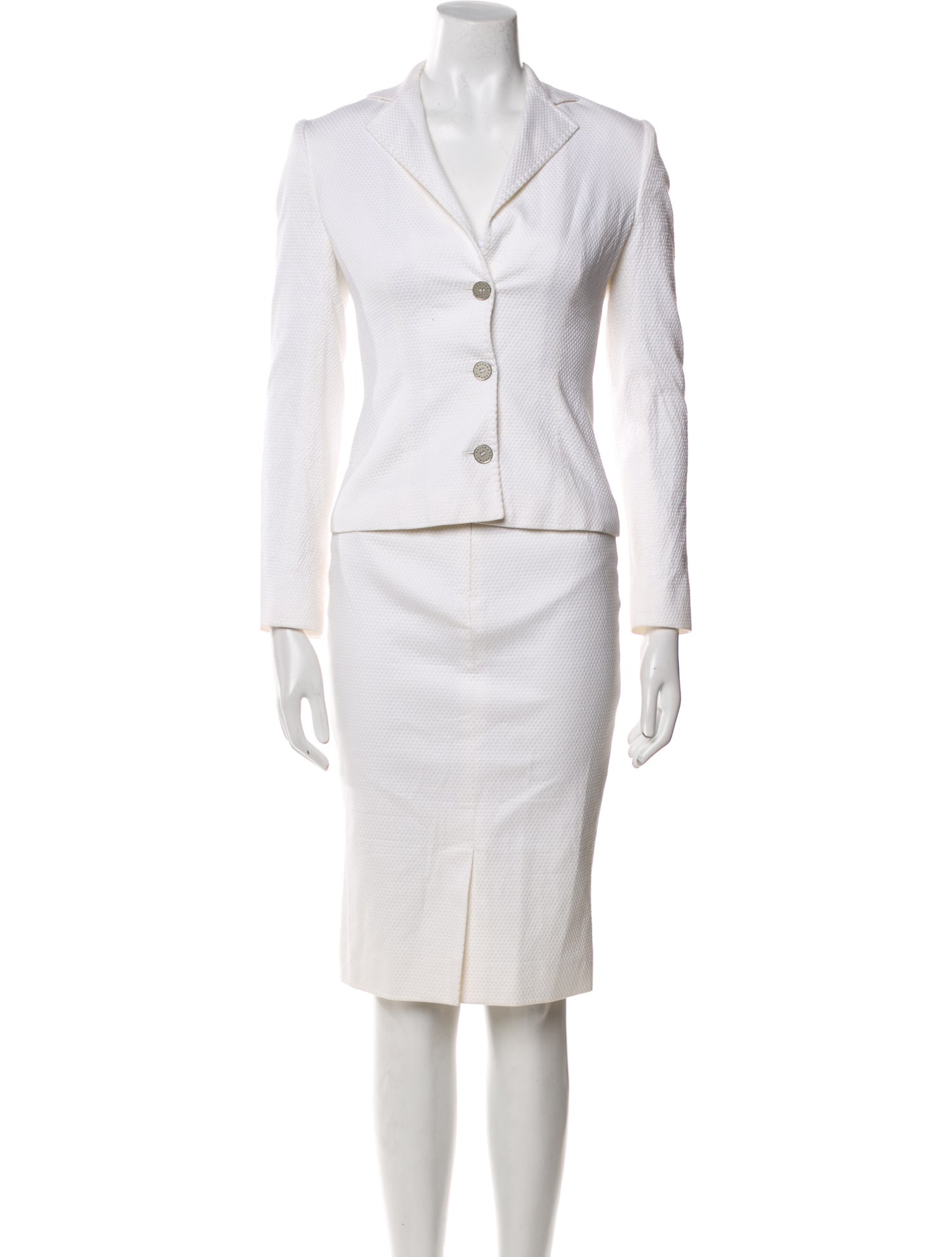 Dolce & Gabbana Lace Trim Embellishment Skirt Suit