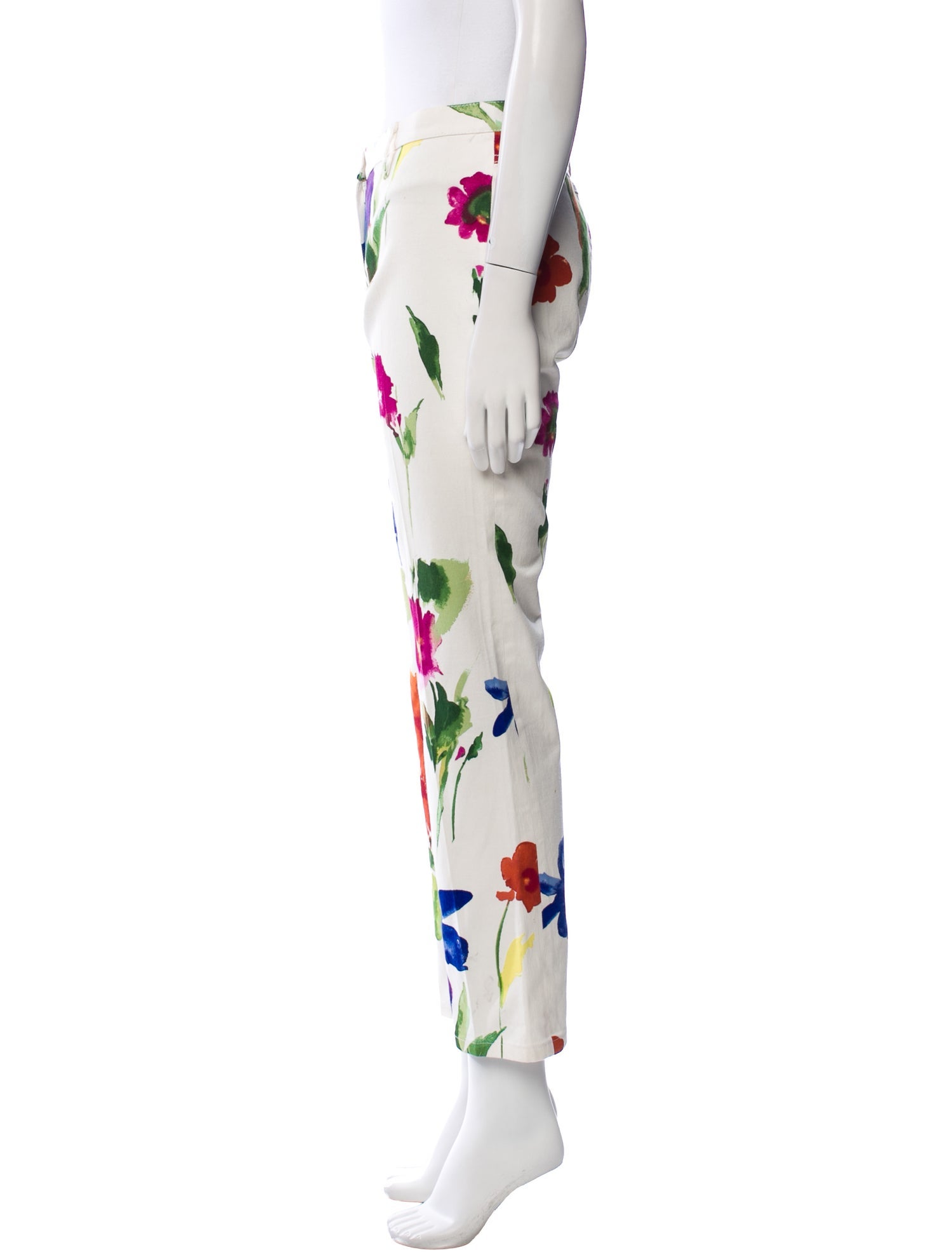 Dolce & Gabbana Floral Print Straight Leg Pants