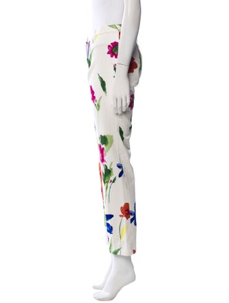 Dolce & Gabbana Floral Print Straight Leg Pants