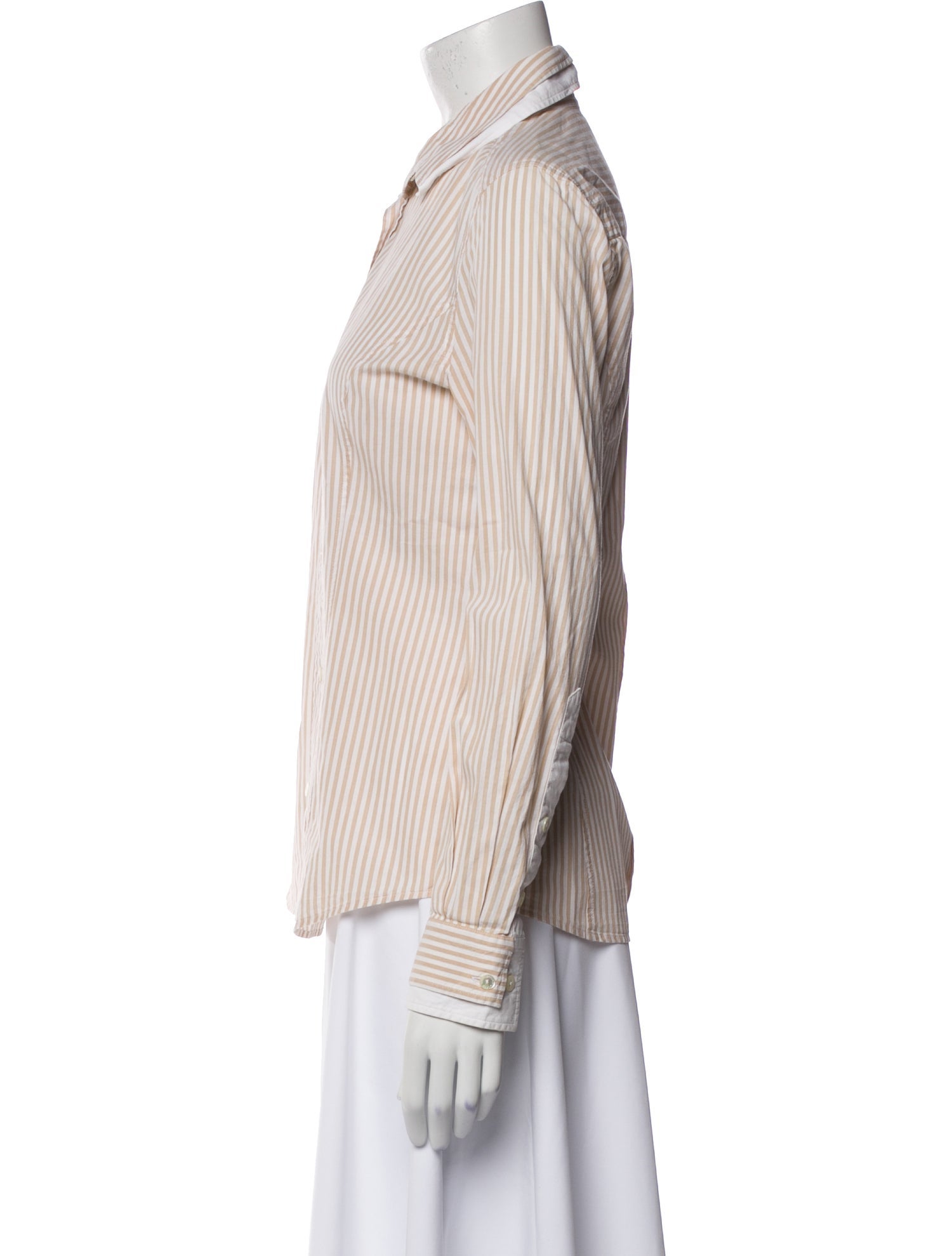 Dolce & Gabbana Striped Long Sleeve Button-Up Top