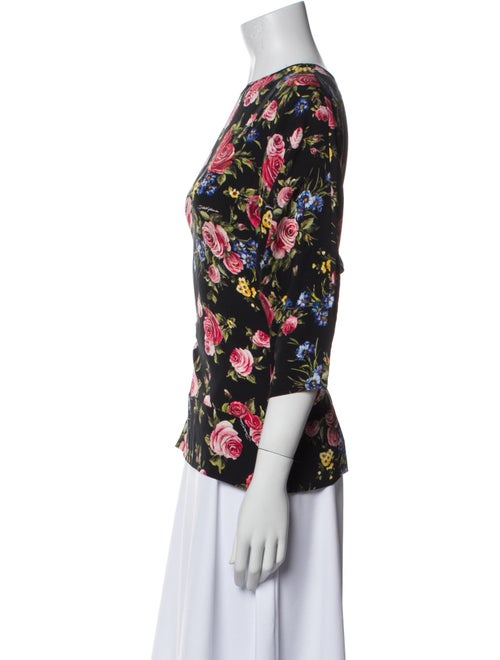 Dolce & Gabbana Silk Floral Print Blouse