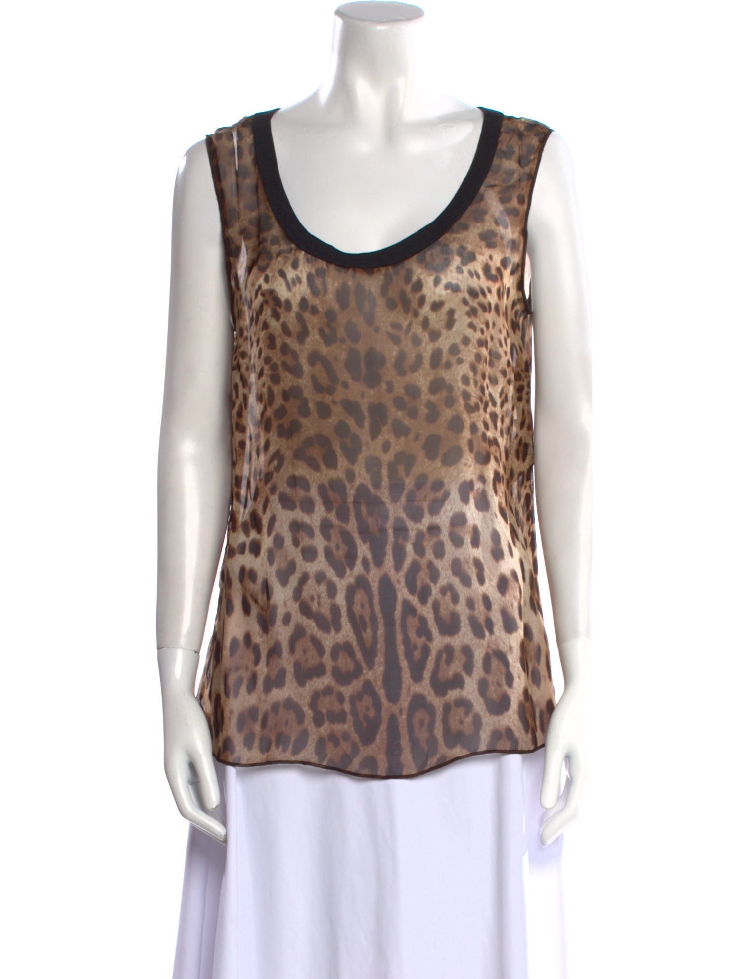 Dolce & Gabbana Silk Animal Print Top