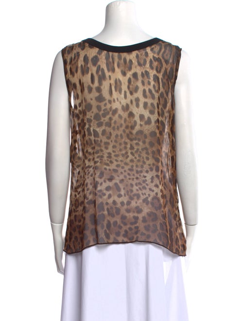 Dolce & Gabbana Silk Animal Print Top