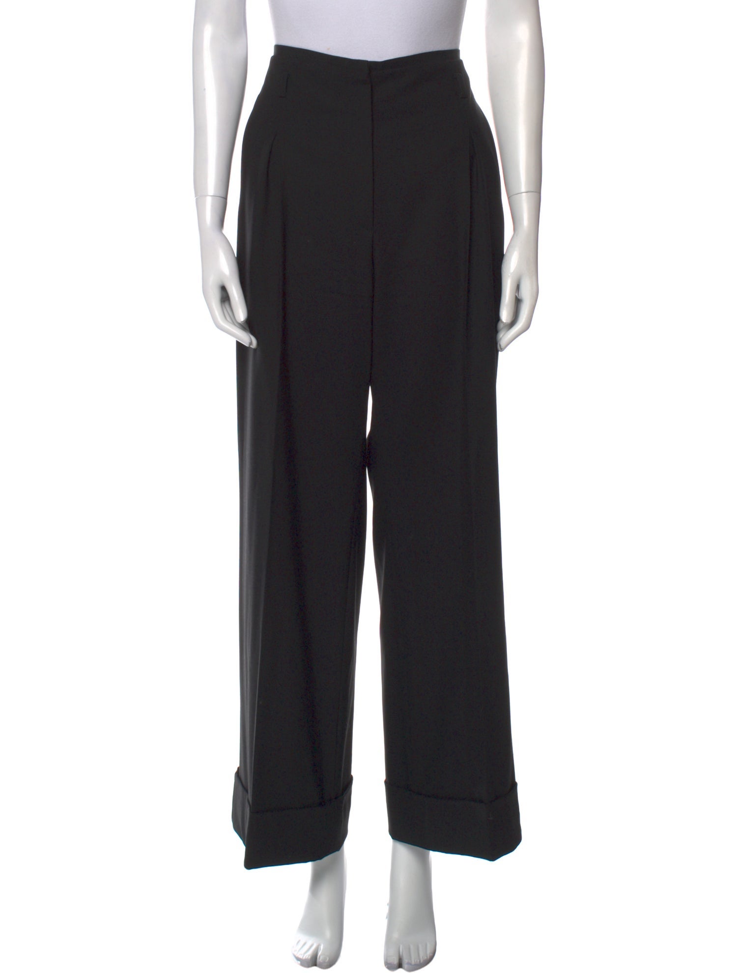 Dolce & Gabbana Virgin Wool Wide Leg Pants
