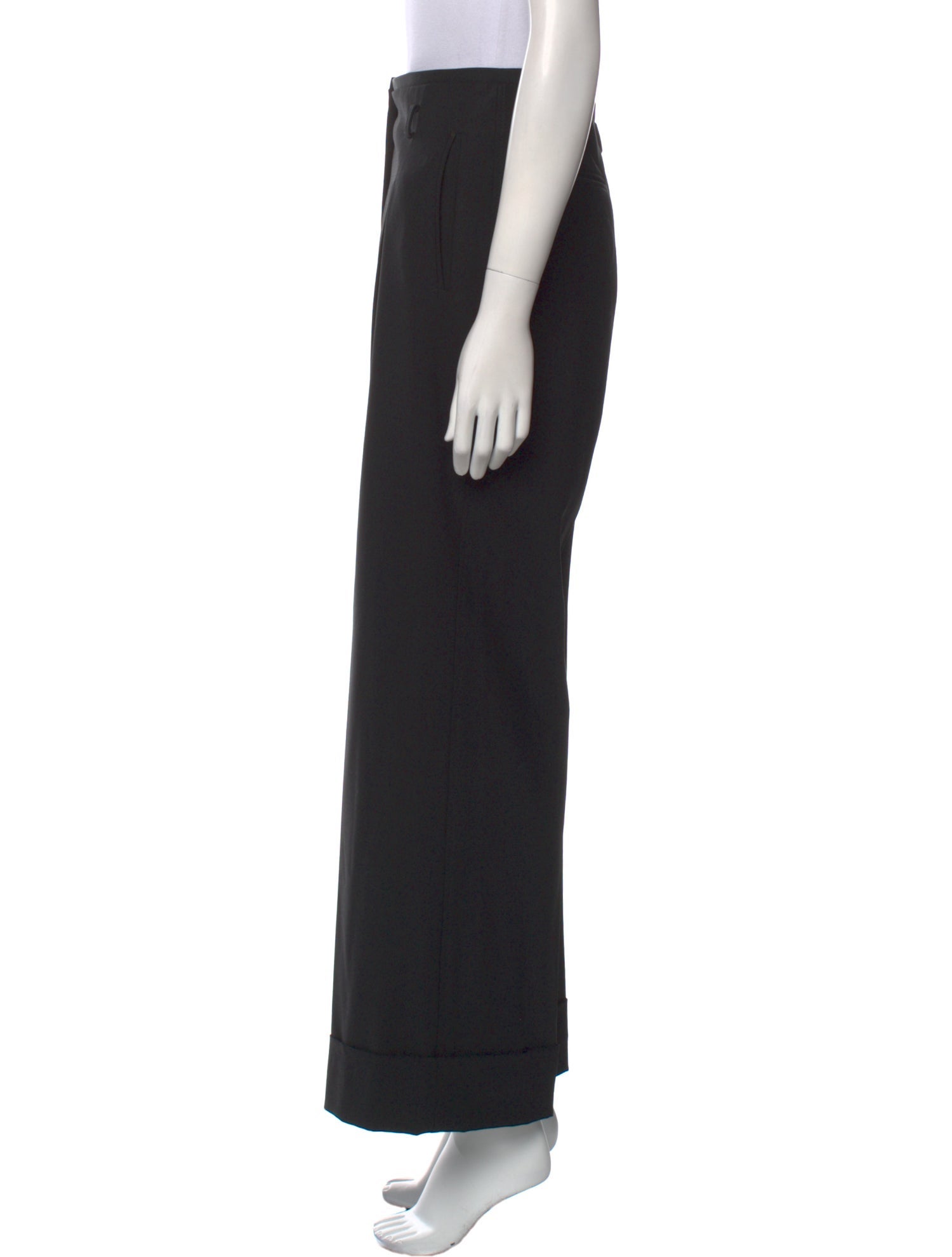 Dolce & Gabbana Virgin Wool Wide Leg Pants