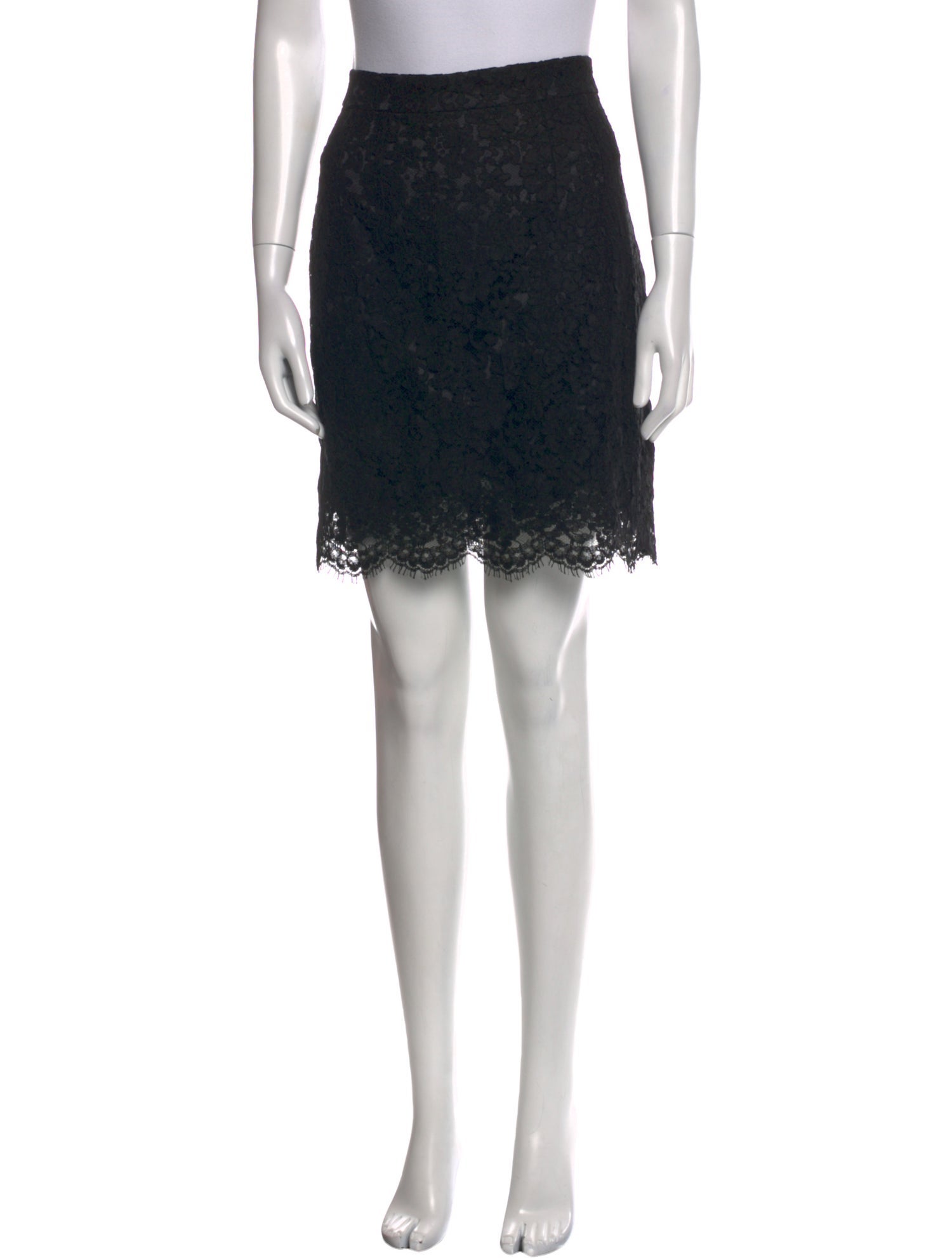 Dolce & Gabbana Scalloped Accent Knee-Length Skirt w/ Tags