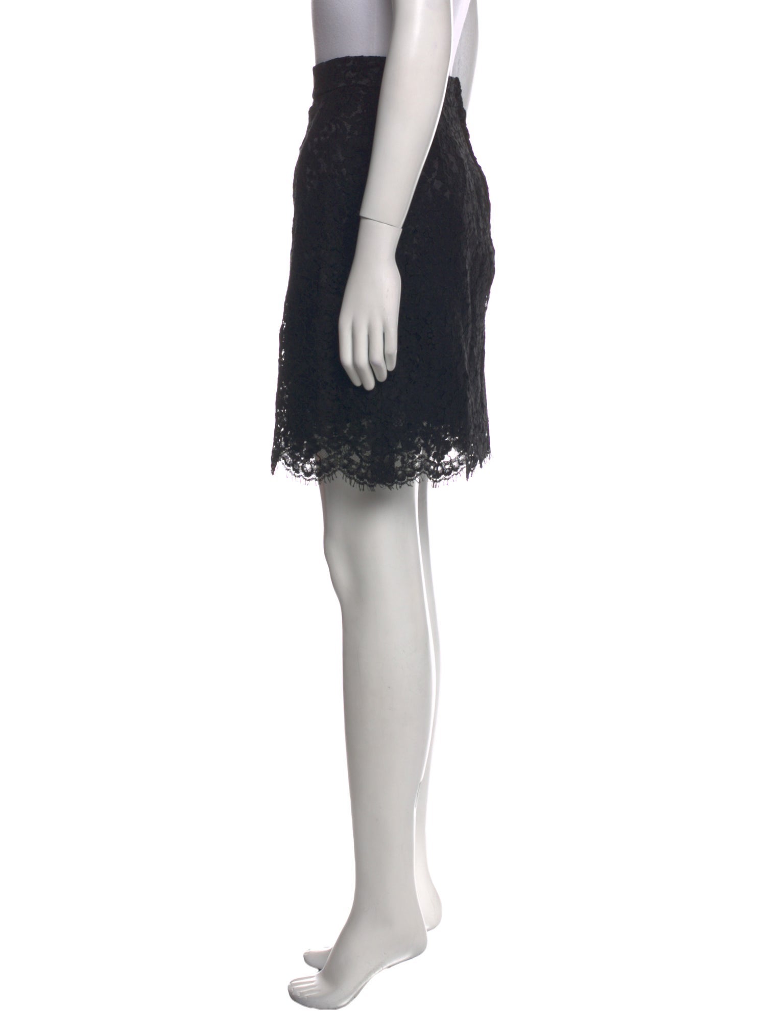 Dolce & Gabbana Scalloped Accent Knee-Length Skirt w/ Tags