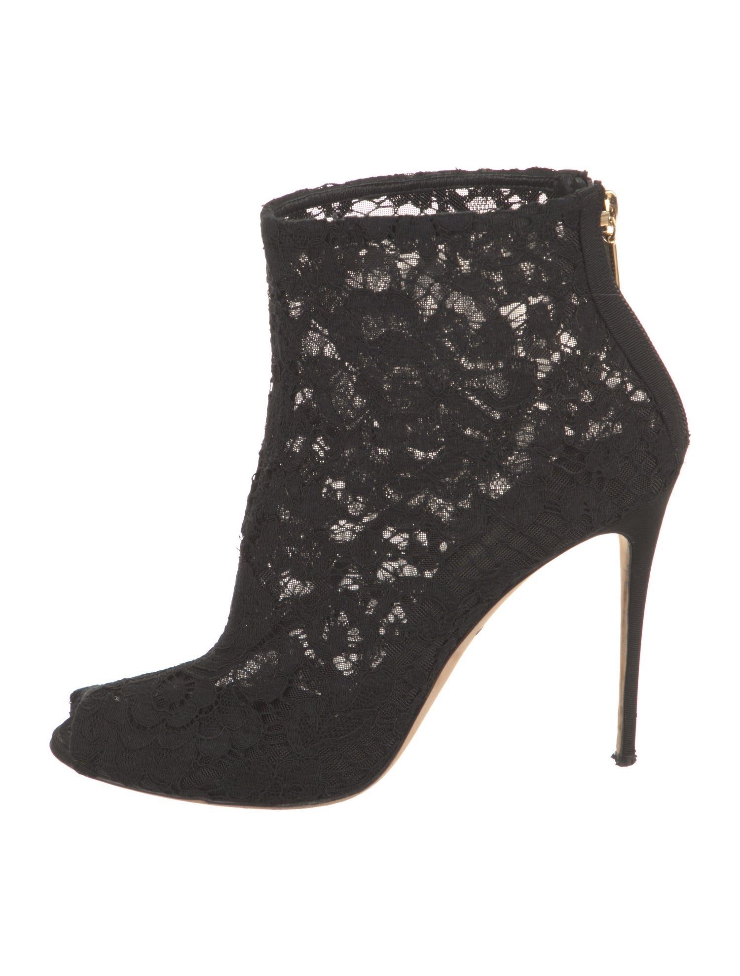 Dolce & Gabbana Lace Lace Pattern Boots