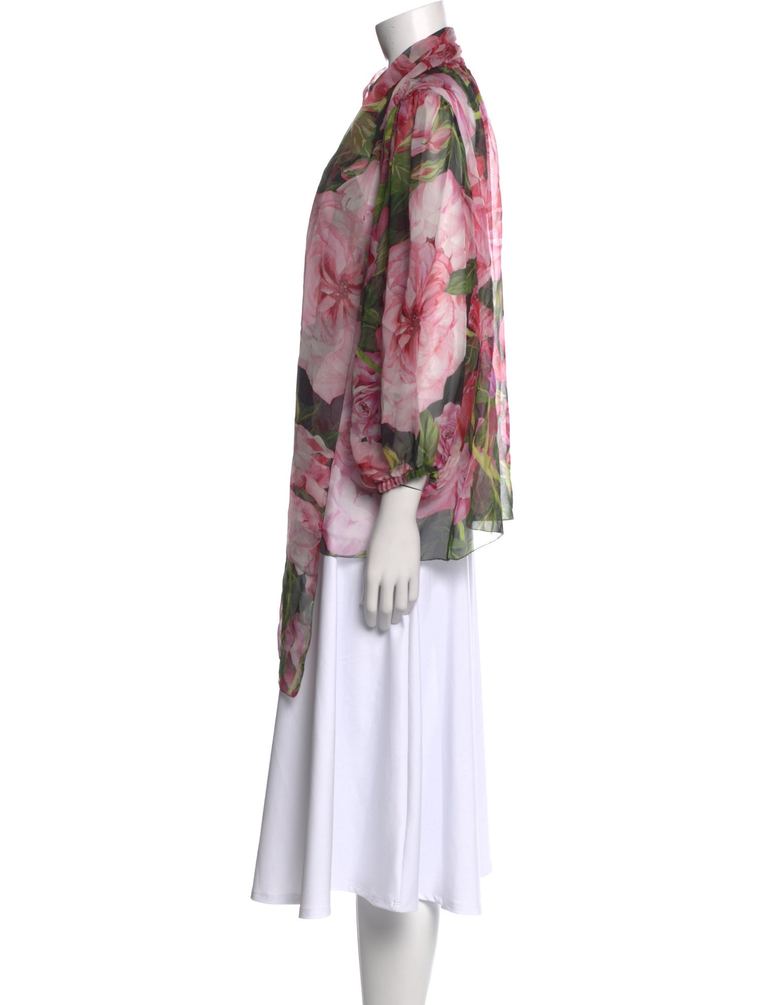 Dolce & Gabbana Silk Floral Print Tunic w/ Tags