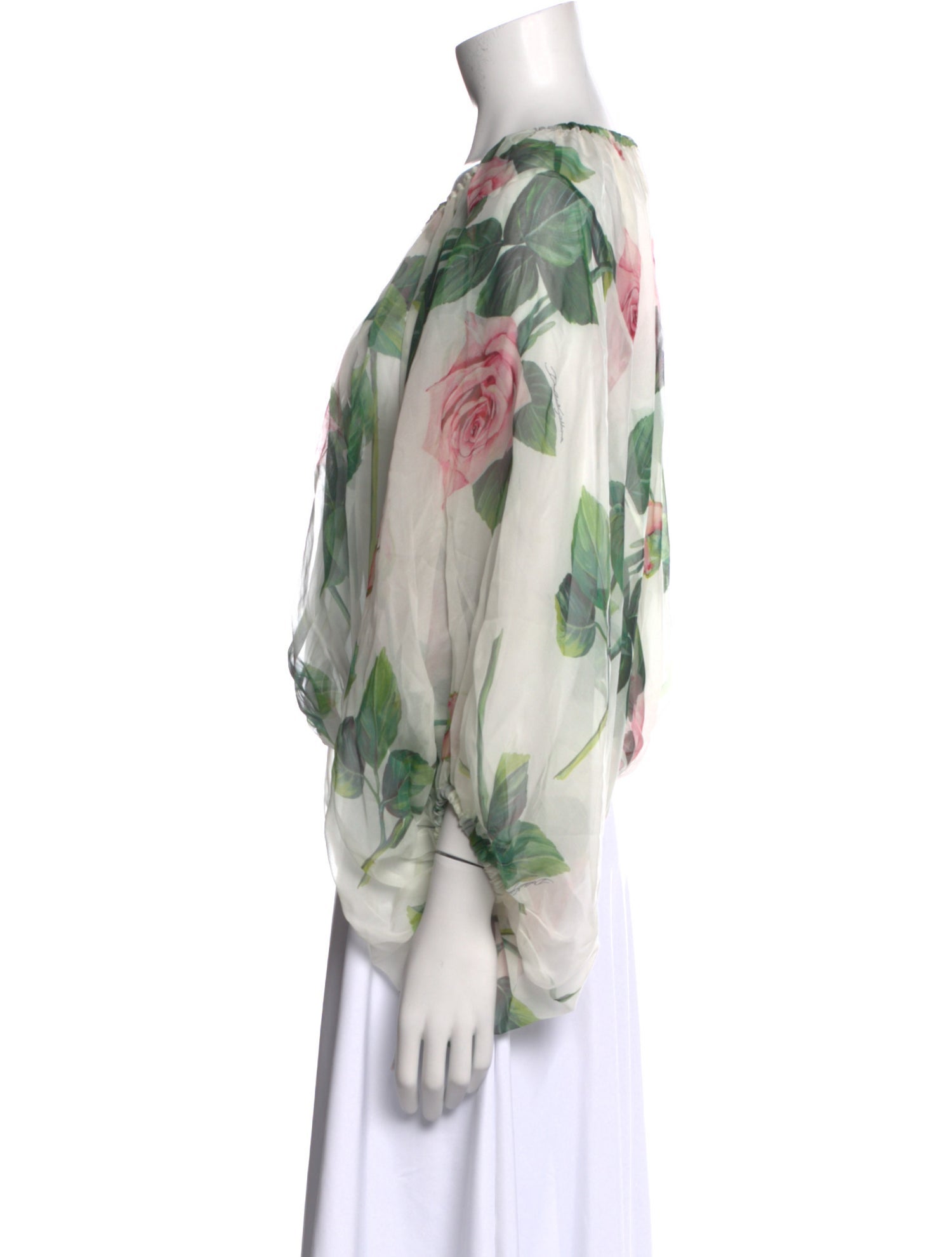 Dolce & Gabbana Silk Floral Print Blouse w/ Tags