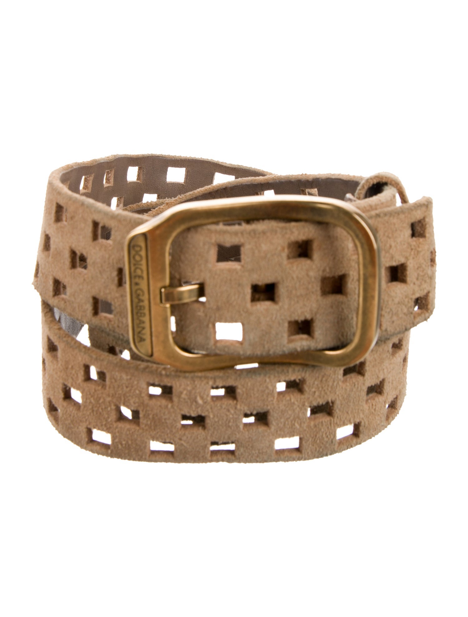 Dolce & Gabbana Leather Lasercut Accents Belt