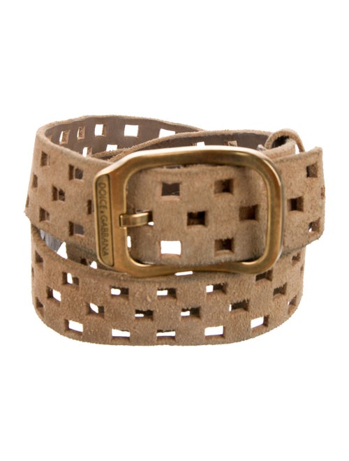 Dolce & Gabbana Leather Lasercut Accents Belt