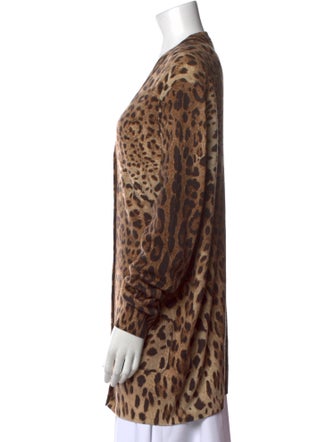 Dolce & Gabbana Cashmere Animal Print Sweater