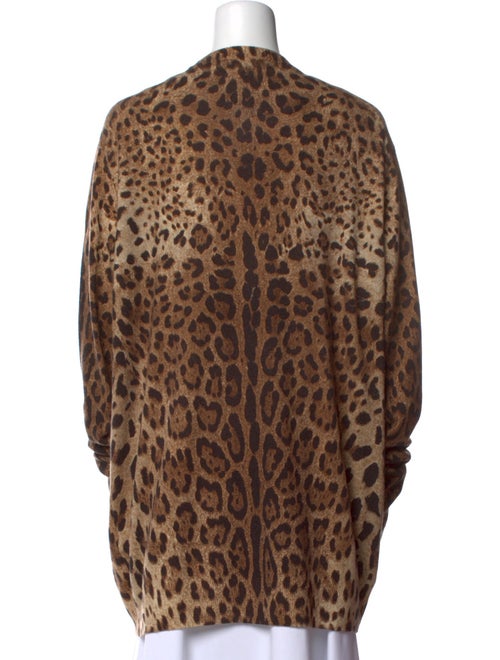 Dolce & Gabbana Cashmere Animal Print Sweater