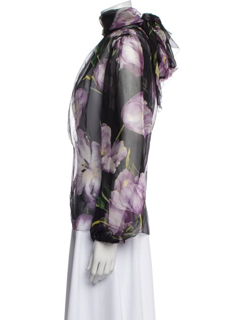 Dolce & Gabbana Silk Floral Print Blouse