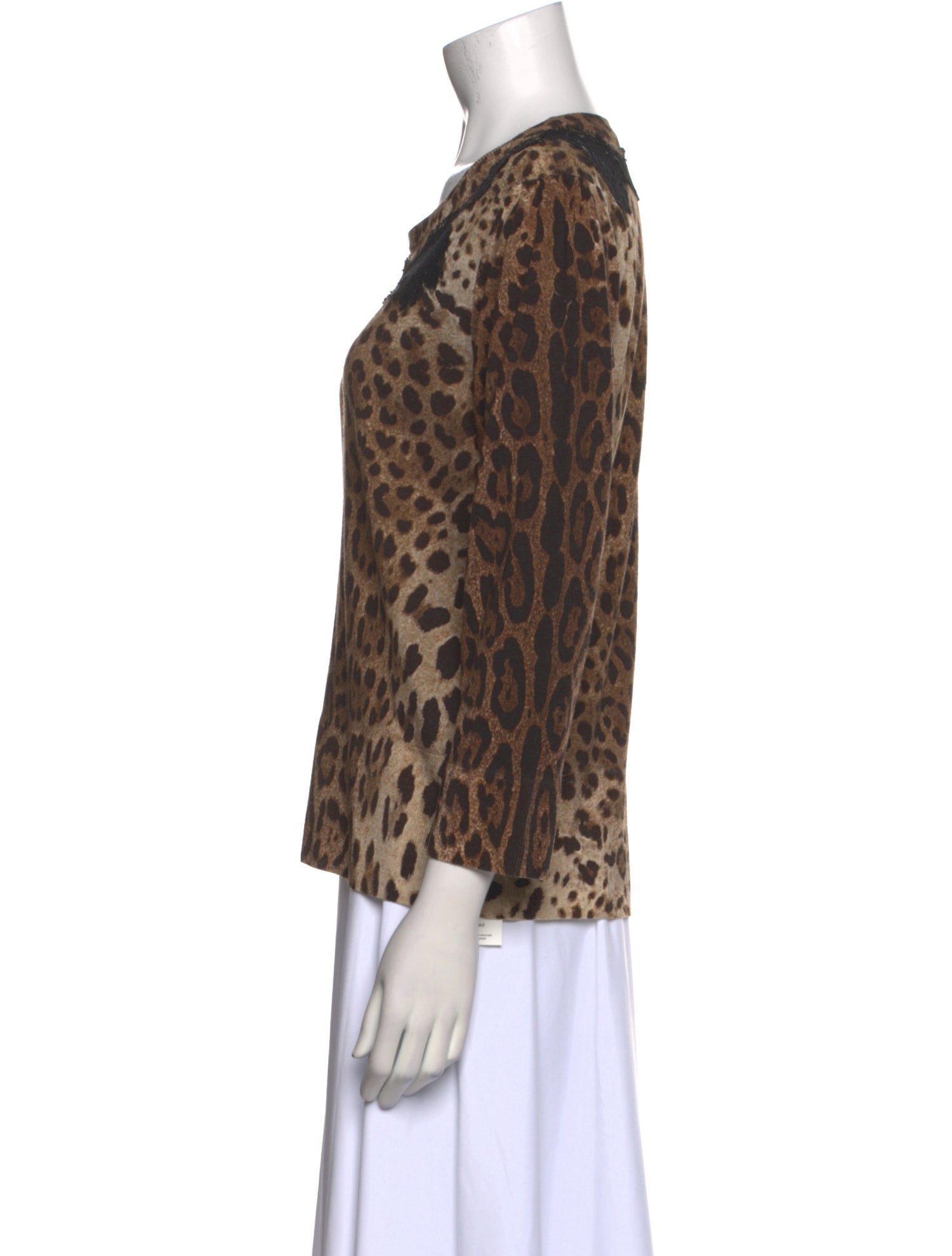 Dolce & Gabbana Virgin Wool Animal Print Sweater
