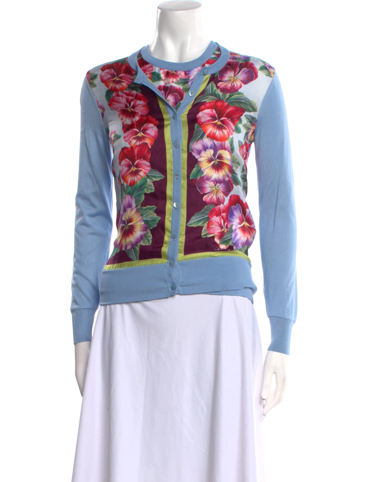 Dolce & Gabbana Silk Printed Sweater