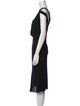 Dolce & Gabbana Cowl Neck Knee-Length Dress