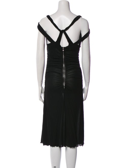 Dolce & Gabbana Cowl Neck Knee-Length Dress