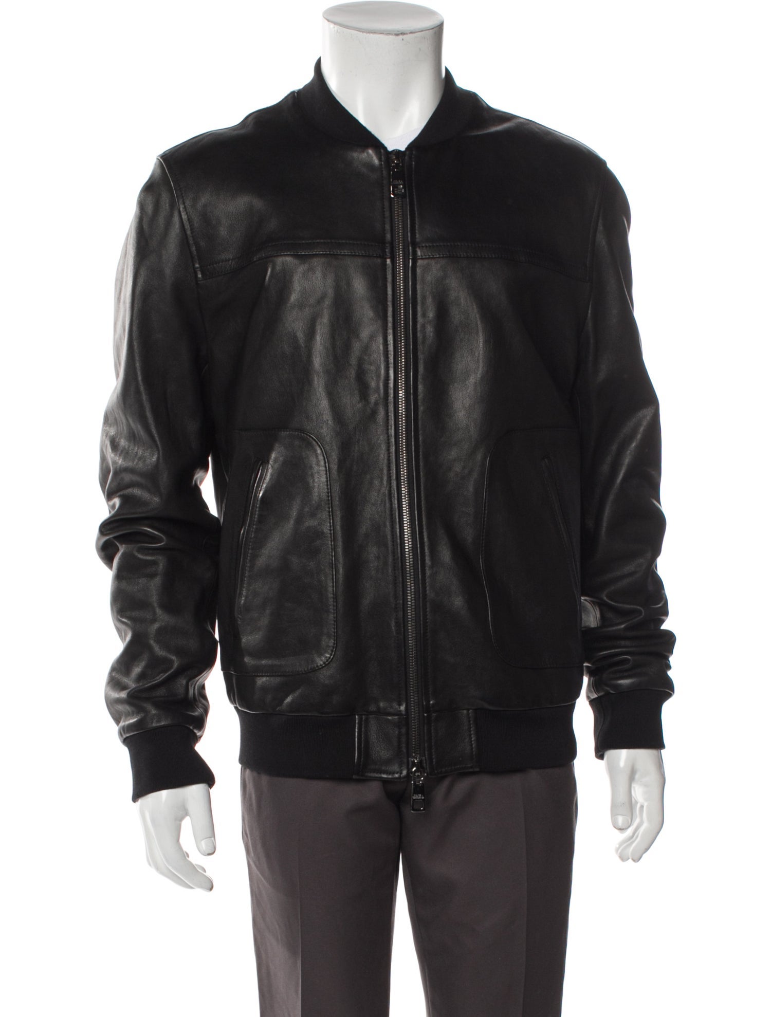 Dolce & Gabbana Leather Bomber Jacket