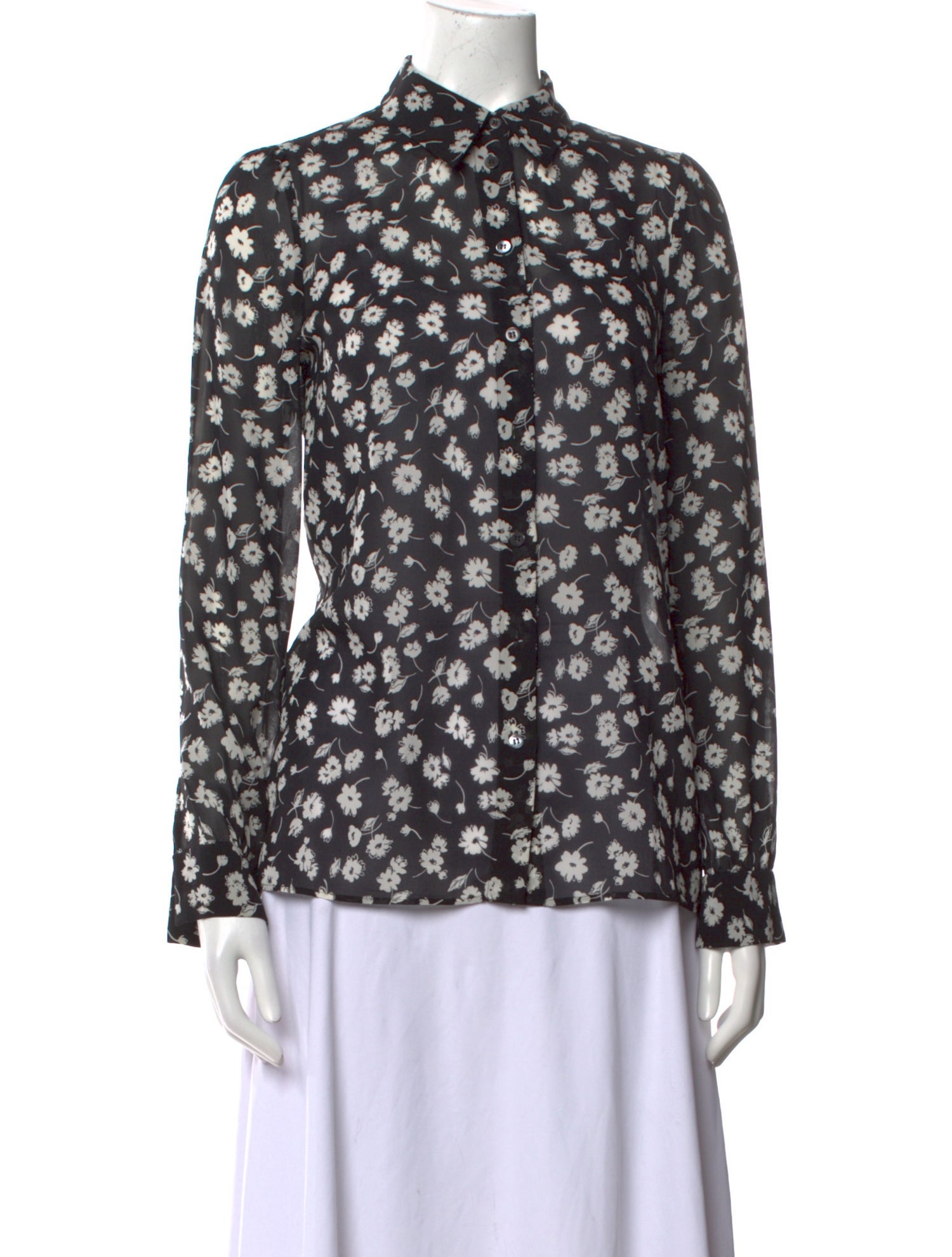 Dolce & Gabbana Silk Printed Button-Up Top