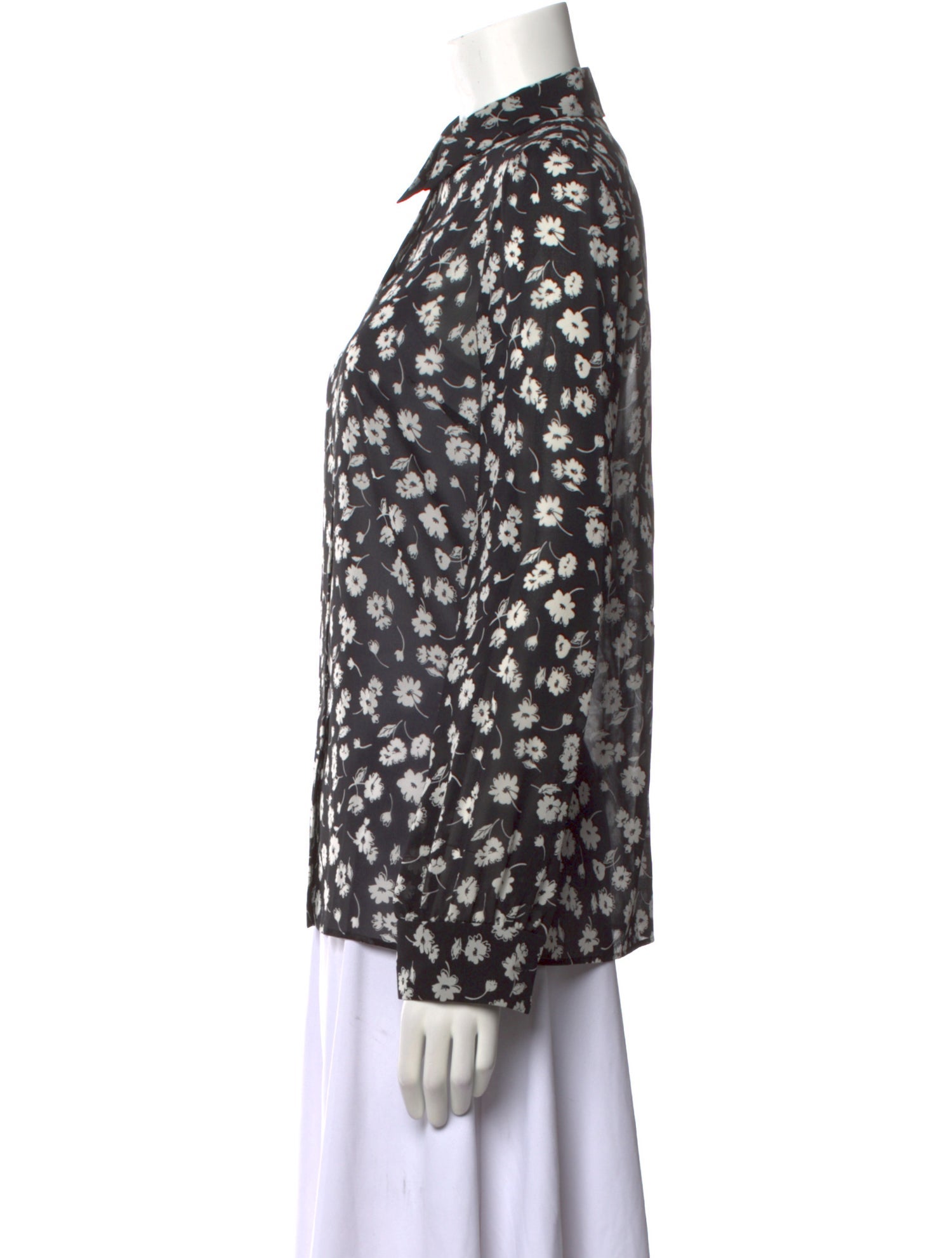 Dolce & Gabbana Silk Printed Button-Up Top