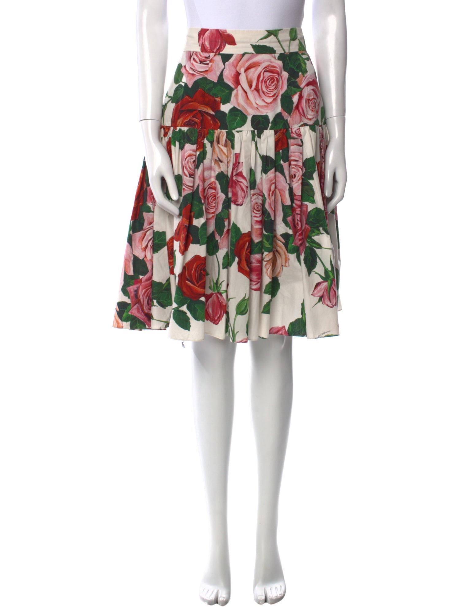 Dolce & Gabbana Floral Print Knee-Length Skirt