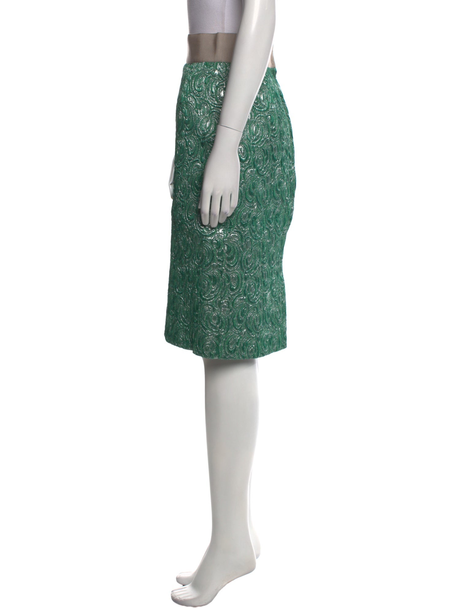 Dolce & Gabbana Colorblock Pattern Knee-Length Skirt