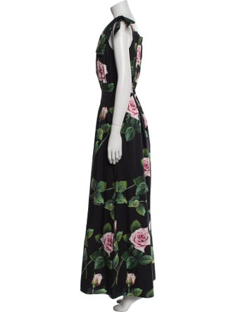 Dolce & Gabbana Floral Print Square Neckline Jumpsuit