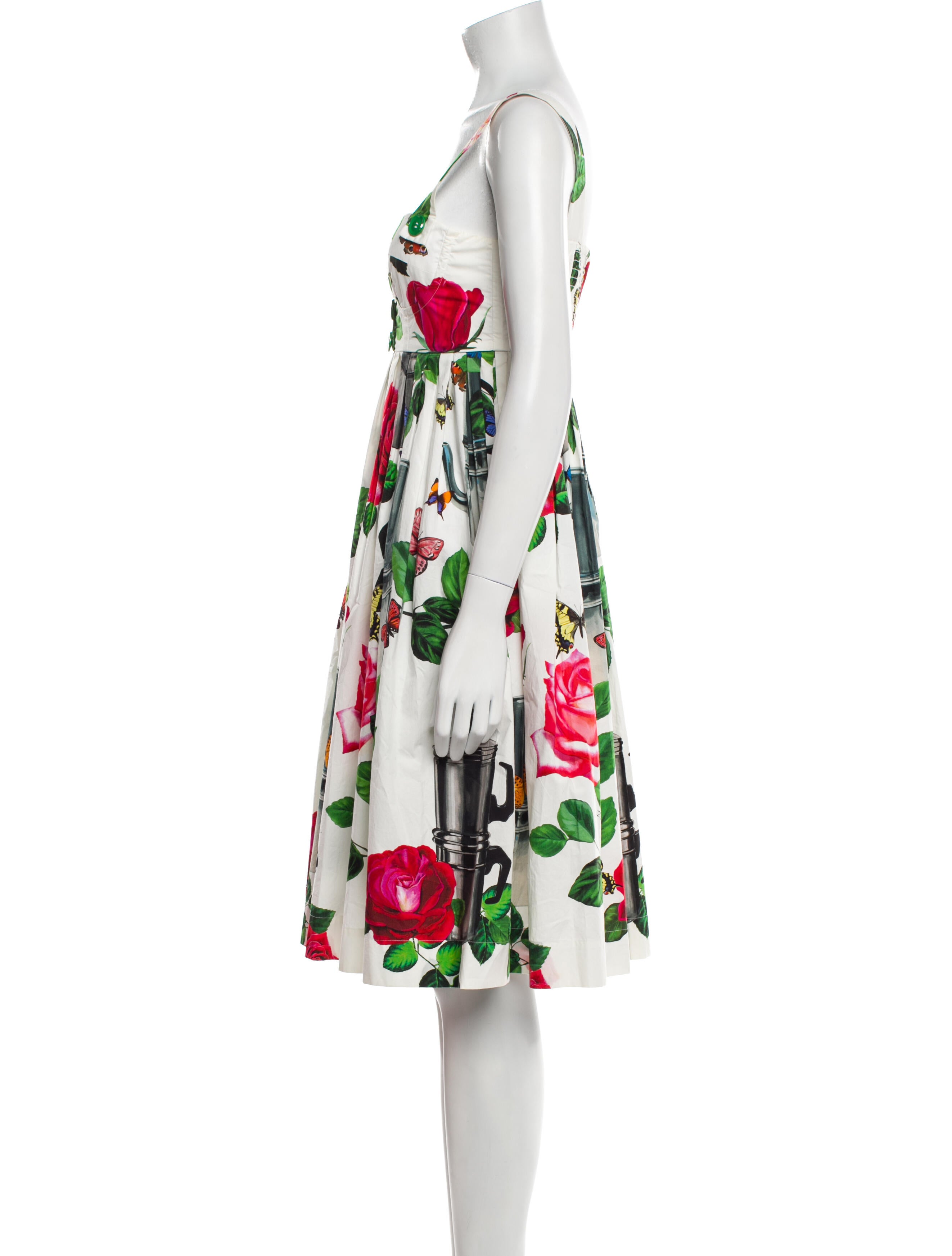 Dolce & Gabbana Floral Print Knee-Length Dress