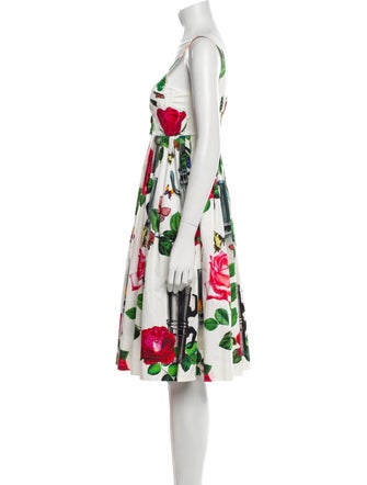 Dolce & Gabbana Floral Print Knee-Length Dress