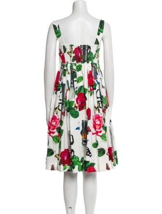 Dolce & Gabbana Floral Print Knee-Length Dress