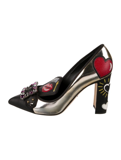 Dolce & Gabbana Leather Printed Pumps