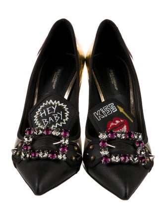 Dolce & Gabbana Leather Printed Pumps