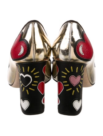 Dolce & Gabbana Leather Printed Pumps